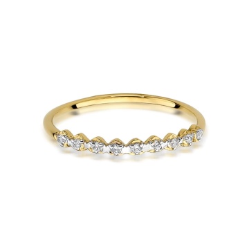 Inel Aur 9K cu Diamante Naturale 0.05 ct - Img 2