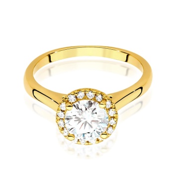 Inel Aur 9K cu Diamante Naturale 1.14 ct - Img 6