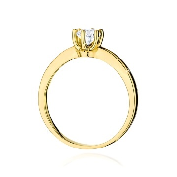 Inel Aur 9K cu Safir Alb 0.50 ct - Img 3