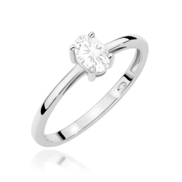 Inel Aur 9K cu Safir Alb 0.50 ct - Img 8