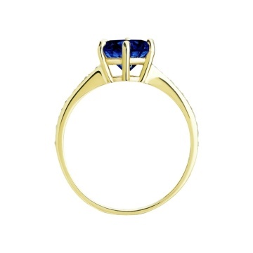 Inel de logodnă din Aur 8K cu zirconiu cubic în formă de safir. 3.1573ff - Img 4