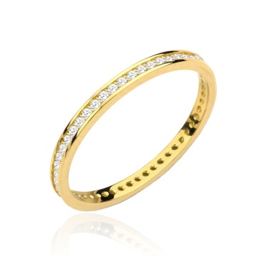 Inel Fin Din Aur 14K Cu Zirconiu - Img 3