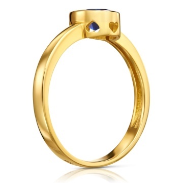 Inel simplu cu safir din Aur 8K 3.1649f - Img 2