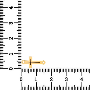Link din aur 14k - pentru bratara - cruce cu insertie