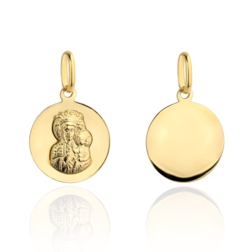Medalion Aur 14k cu Fecioara Maria si Iisus - Img 3