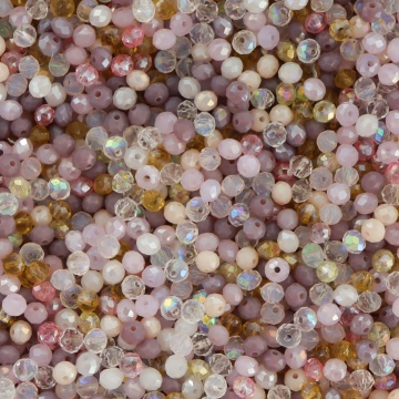 Mix Pastel cristale rondele 4mm multicolor pastel ~ aprox 410 buc - Img 2