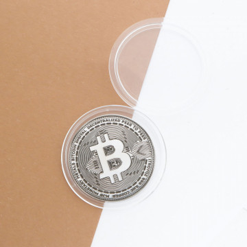 Moneda Bitcoin 3cm din Argint 925 personalizabila - Img 4