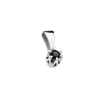 Pandantiv Aur 14K cu Diamant Natural Negru 0.12 ct - Img 6