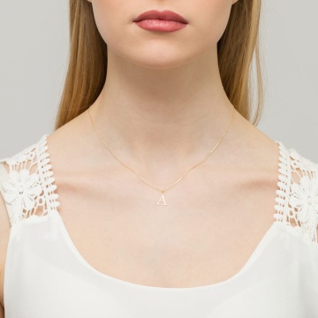 Pandantiv Aur 14K cu Diamante Naturale 0.01 ct - Img 6