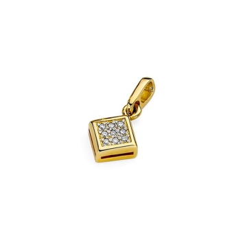 Pandantiv Aur 14K cu Diamante Naturale 0.04 ct - Img 2