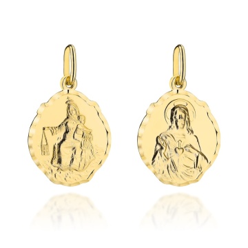 Pandantiv Aur 14k cu Fecioara Maria si Iisus - Img 7