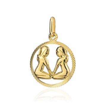 Pandantiv Aur 14K Znak Zodiacal Gemeni
