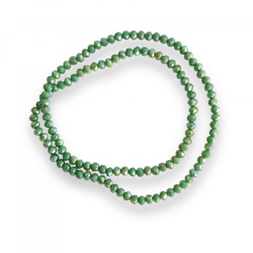 Sirag cristale rondele fatetate 4mm - Verde Pickle AB - Img 2