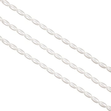 Sirag Perle Mallorca bob de orez 6.5mm - alb perlat