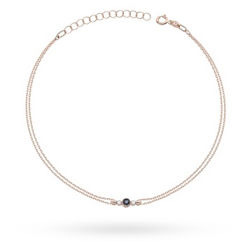 Bratara Aur 14K cu Safir 0.15 ct si Diamante Naturale 0.03 ct - Img 7