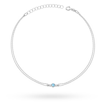 Bratara Aur 14K cu Topaz Swiss 0.15 ct si Diamante Naturale 0.03 ct - Img 5