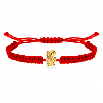 Bratara cu snur si ingeras - Aur 14k