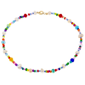 Brățară de picior Summer Mix cu perle de cultură și mix de cristale - Img 3