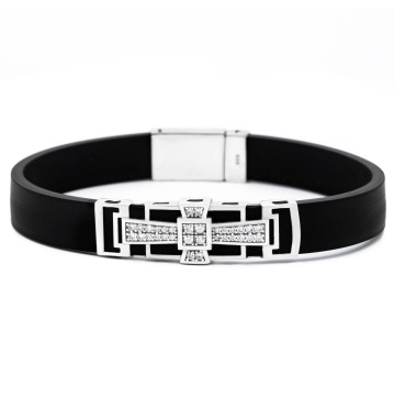 Bratara Guardian Cross din Argint 925