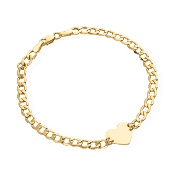 Bratara Impletita cu Inima- Aur 14k