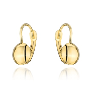 Cercei Aur 14k cu Bilute Netede - Img 4