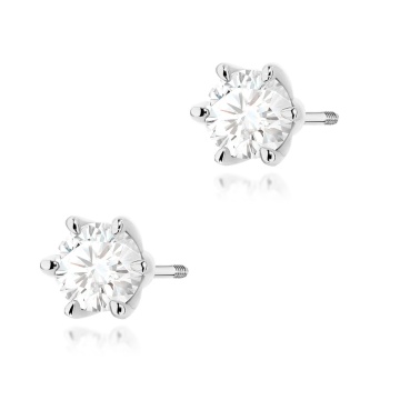 Cercei Aur 14K cu Diamant de Laborator 0.70 ct Filet cu Protectie - Img 7
