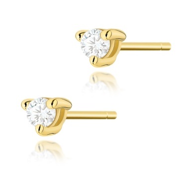 Cercei Aur 14K cu Diamant Natural 0.04 ct