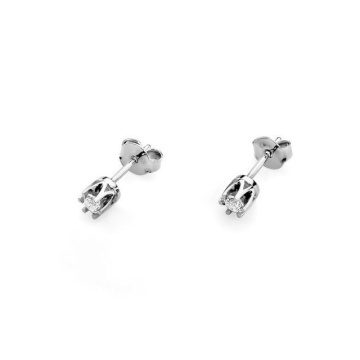 Cercei Aur 14K cu Diamant Natural 0.10 ct - Img 4