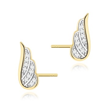 Cercei Aur 14K cu Diamante Naturale 0.10 ct - Img 1