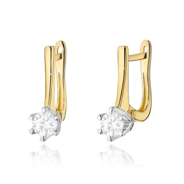 Cercei Aur 14K cu Diamante Naturale 0.30 ct