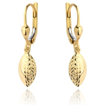 Cercei Aur 14k cu Model Neted si Ajurat - Img 2