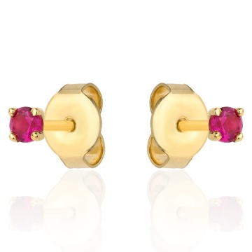 Cercei Aur 14k cu Zirconii Roz - Img 2