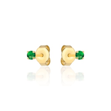 Cercei Aur 14k cu Zirconii Verzi - Img 3