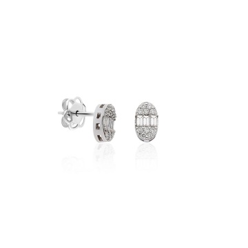 Cercei British din AUR 14K cu Diamante + Certificat IGI