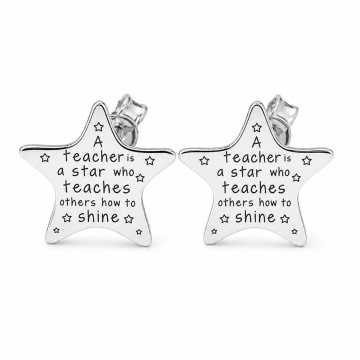 Cercei Teacher is a Star din Argint 925