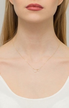 Colier Aur 14K cu Diamant Natural 0.01 ct - Img 4