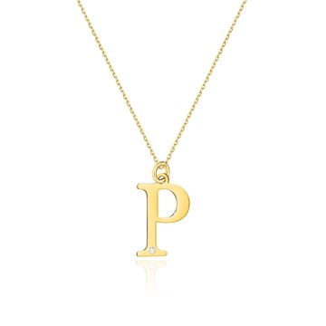 Colier Aur 14K cu Diamant Natural 0.01 ct