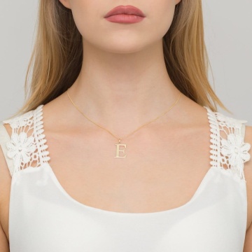 Colier Aur 14K cu Diamant Natural 0.01 ct - Img 3