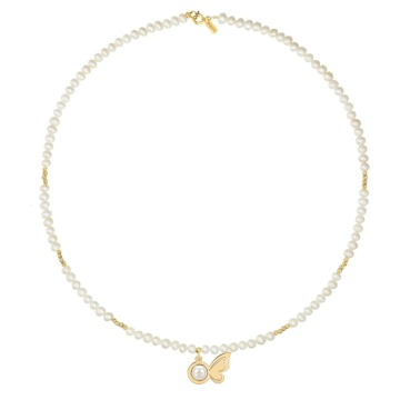 Colier Fly Butterfly din AUR 14K și Perle de Cultură - Img 2