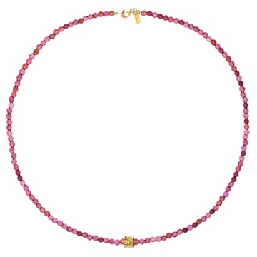 Colier Strawberry din AUR 14K si Granate - Img 2