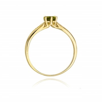 Inel Aur 14K cu Citrin 0.50 ct si Diamante Naturale 0.01 ct - Img 3