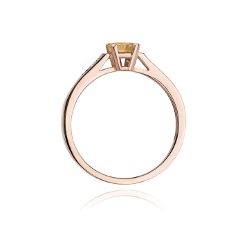 Inel Aur 14K cu Citrin 0.60 ct si Diamante Naturale 0.04 ct - Img 11