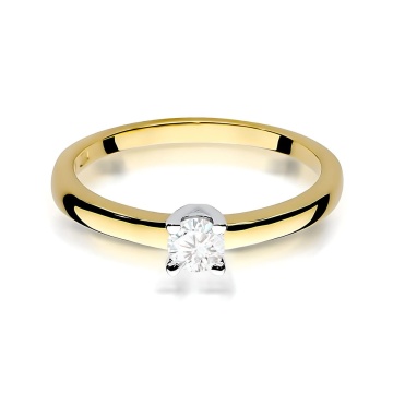Inel Aur 14K cu Diamant de Laborator 0.25 ct - Img 2