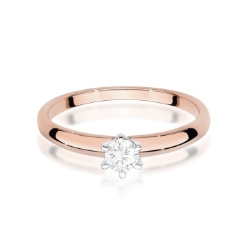 Inel Aur 14K cu Diamant de Laborator 0.25 ct - Img 6