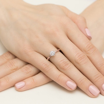 Inel Aur 14K cu Diamant de Laborator 0.50 ct - Img 8
