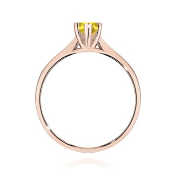 Inel Aur 14K cu Diamant Galben de Laborator 0.30 ct - Img 7