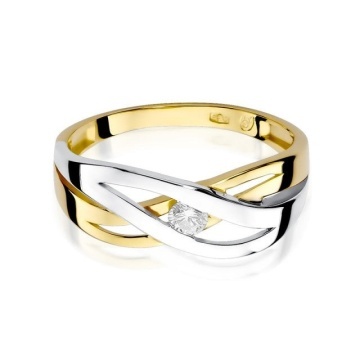 Inel Aur 14K cu Diamant Natural 0.10 ct - Img 2