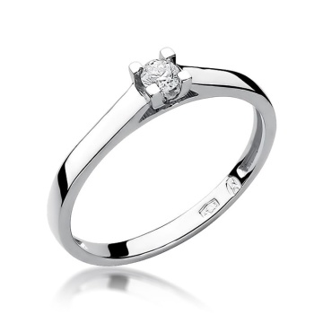 Inel Aur 14K cu Diamant Natural 0.12 ct - Img 5