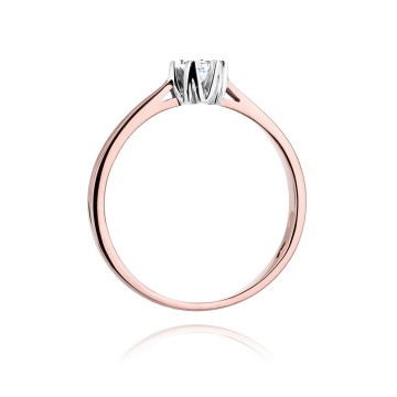 Inel Aur 14K cu Diamant Natural 0.12 ct - Img 9