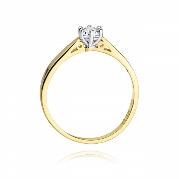 Inel Aur 14K cu Diamant Natural 0.25 ct - Img 3